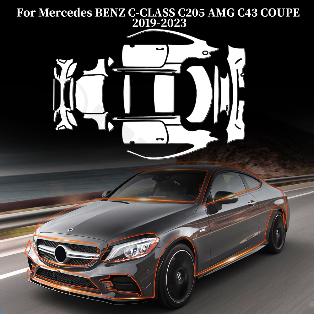 Car Paint Protection Film Kit Pre Cut - For Mercedes BENZ C CLASS C205