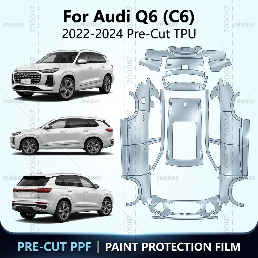 Ppf Film Clear Gloss Tpu - For Audi Q6 (C6) 2022-2024 Pre-Cut