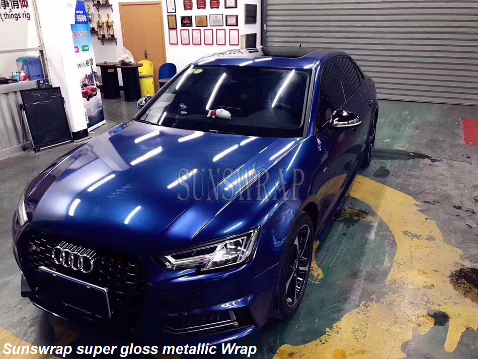 Gloss Metallic Galaxy Blue Car - đánh giá và giá Car Vinyl Wrap Roll 1.52X18M