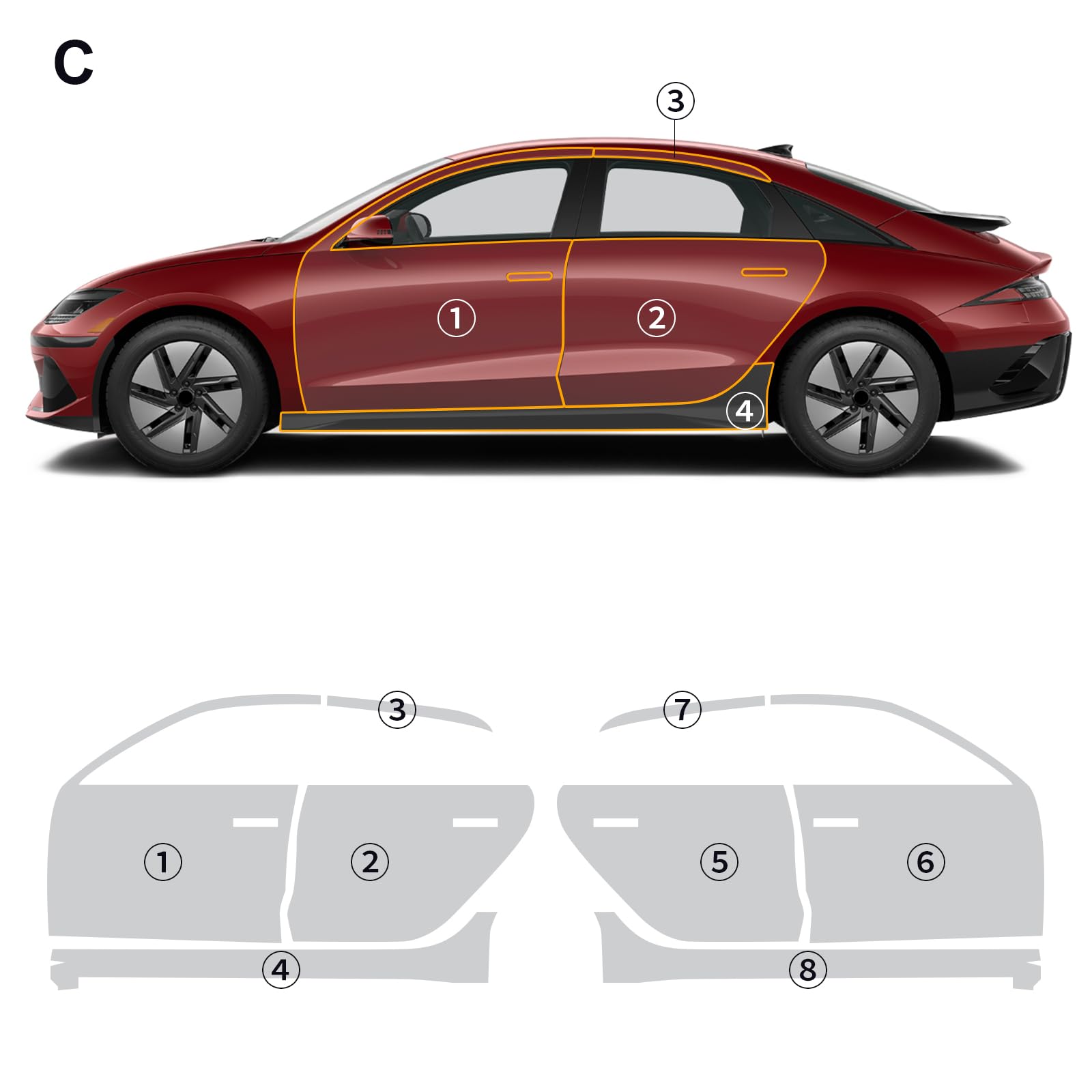 For Hyundai IONIQ 6 2023-2024  - đánh giá và giá Paint Protection Film Matte