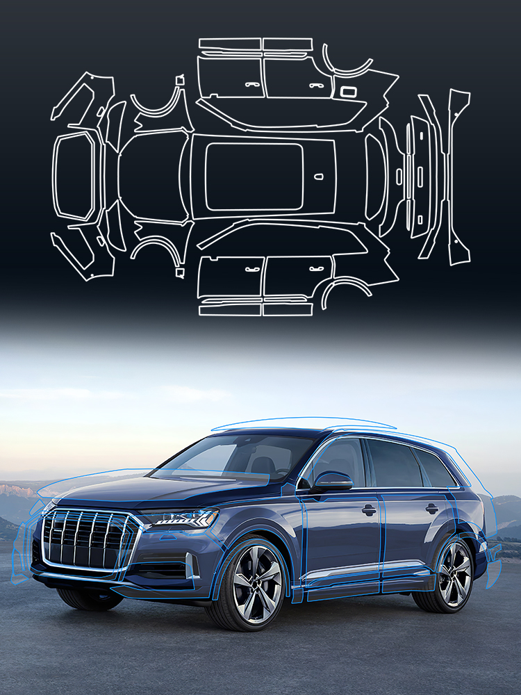 For Audi Q7 2020-2024 Pre-cut  - đánh giá và giá Car Paint Protection Film Kit Pre Cut